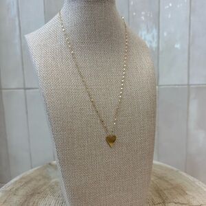 Delicate Gold Heart Pendant Necklace